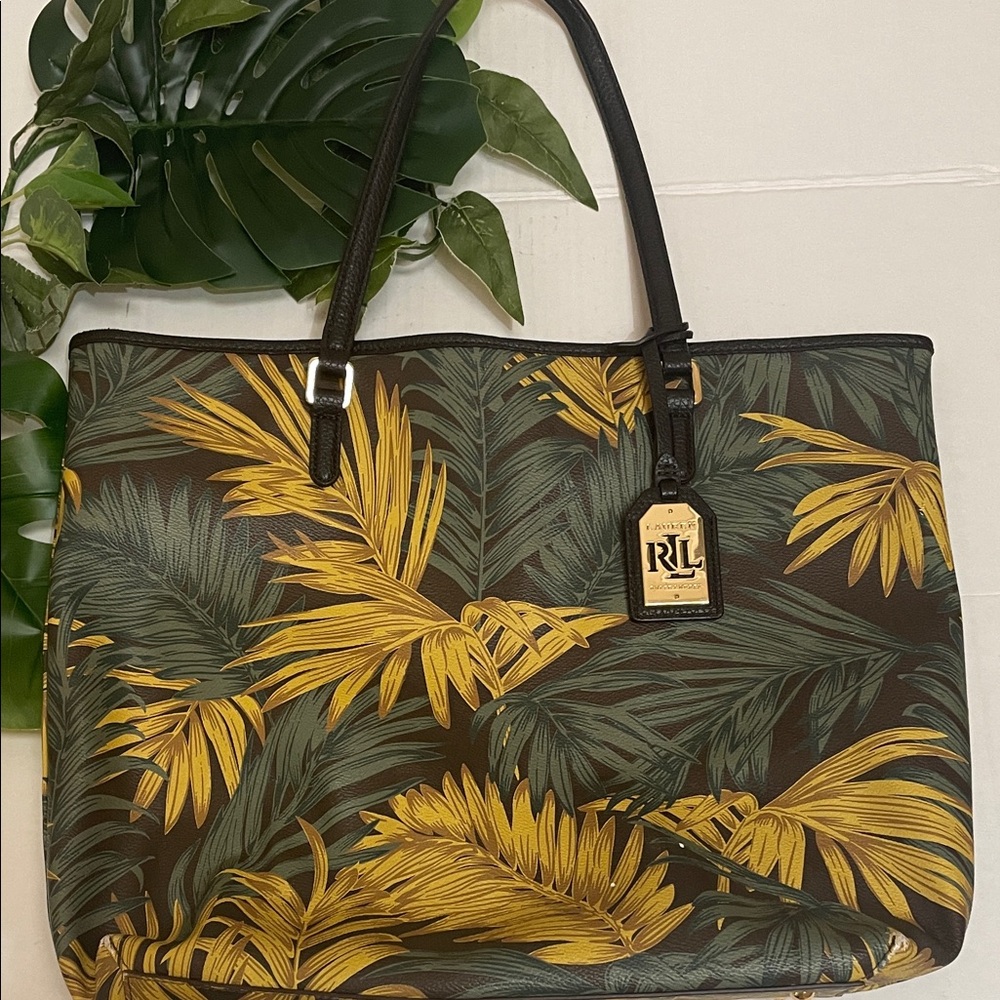 Ralph Lauren - Lauren- Amberly Palm Dalia Cargo Tote Print Tote Bag